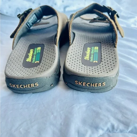 Skechers Reggae Jammin Outdoor Lifestyle Women Size 10 Brown Buckle Sandals - Picture 4 of 7